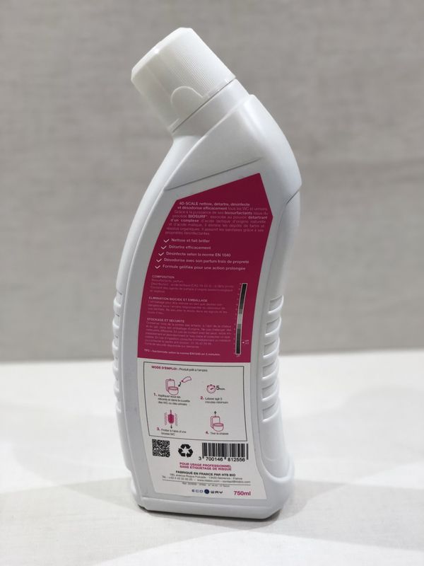 Gel WC détartrant désinfectant désodorisant : 4D Scale - HTS BIO - Fontainebleau