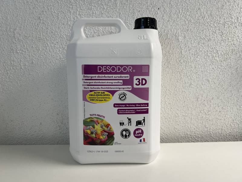 Nettoyant sols et surfaces 3D Tutti Frutti en bidon de 5 L