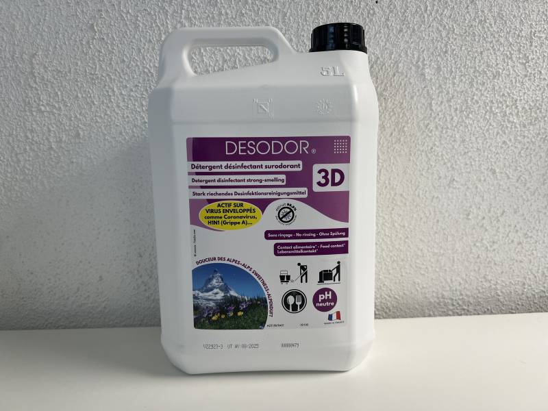 Nettoyant sols et surfaces 3D Douceur des Alpes detergent, désodorisant, désinfectant sans riçage à Marseille dans le Bouches du Rhône
