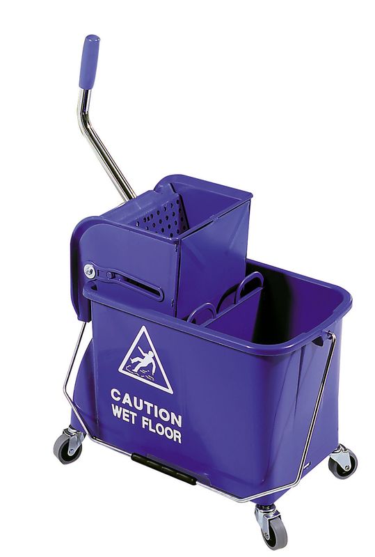 Chariot de Ménage 20 L avec Cloison amovible et Presse